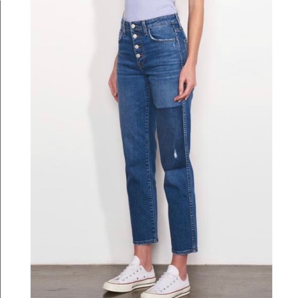 SUNDRY High Waist Rainbow Pocket Cropped Jeans - Picture 13 of 13